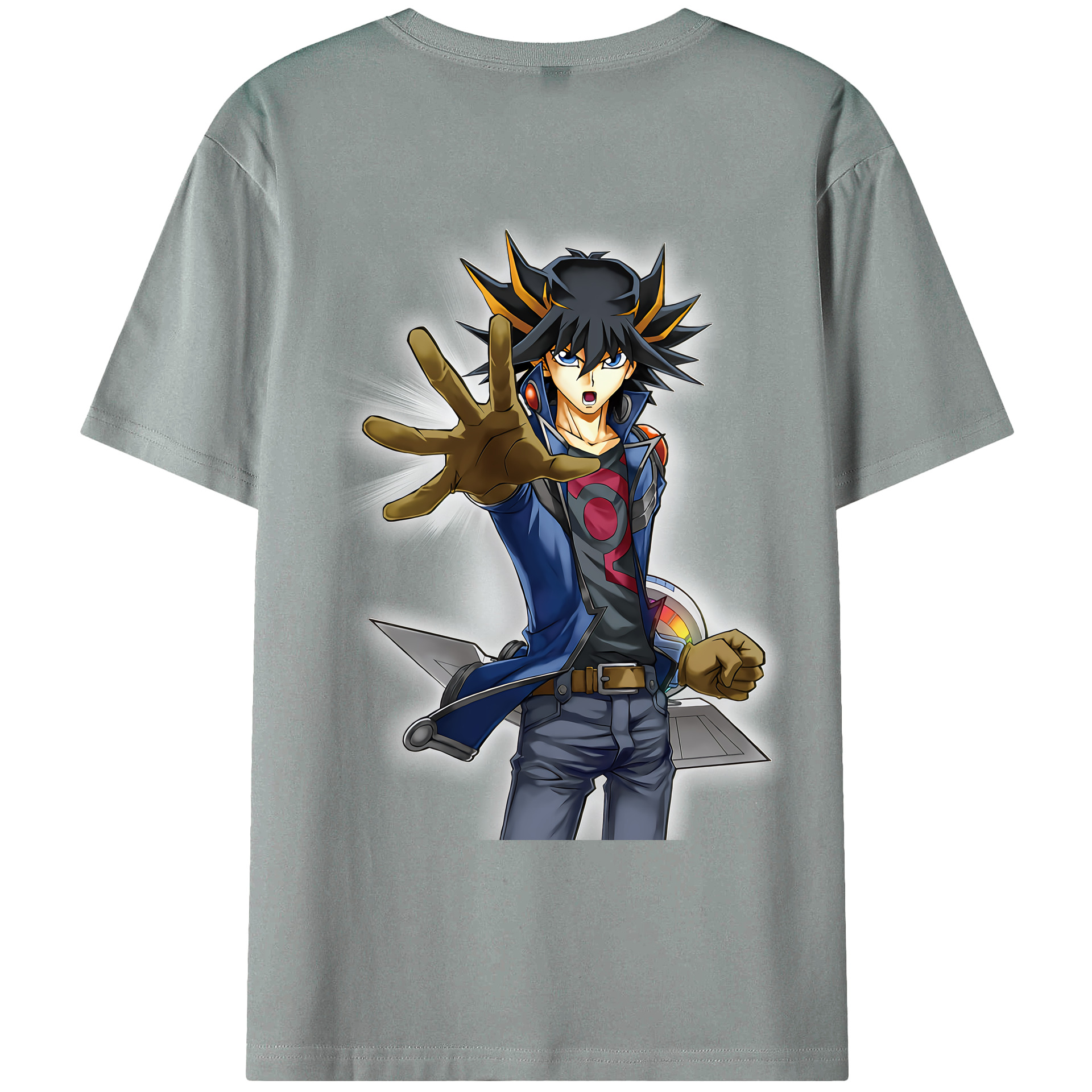 （画像用） 遊☆戯☆王 Yu-Gi-Oh! 綿100％ メンズ半袖Tシャツ（バックプリント） 通気性